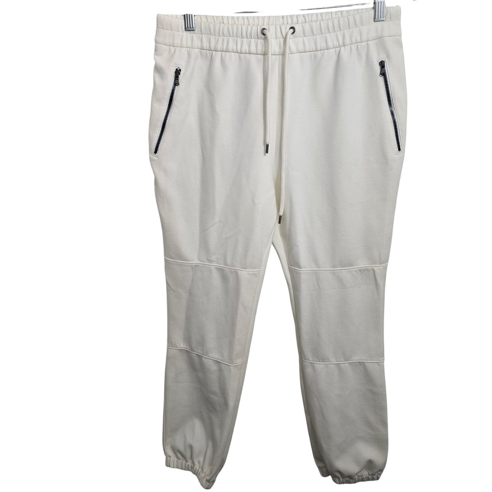 James Perse Los‎ Angeles Men White Jogger Sweatpants WBSU1077 Size 2 Medium